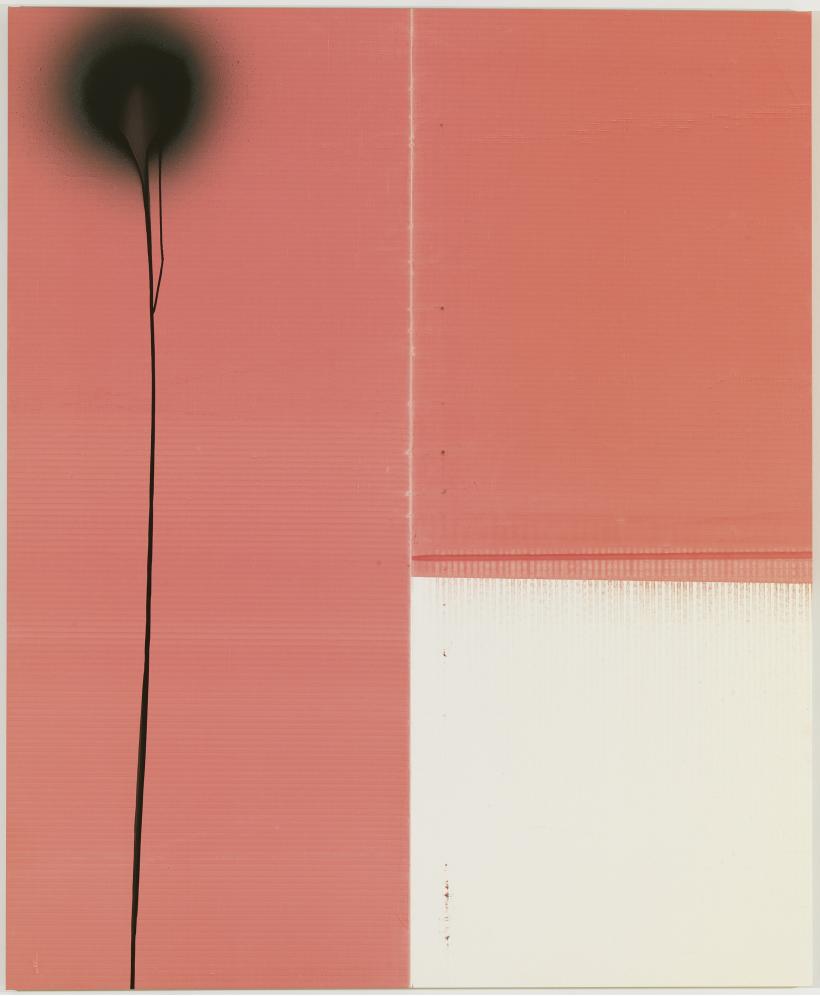 Wade Guyton and Stephen Prina, Wade Guyton, Untitled 2011, Epson UltraChrome inkjet on linen / Stephen Prina, PUSH COMES TO LOVE, Untitled, 1999 - 2011, 2011