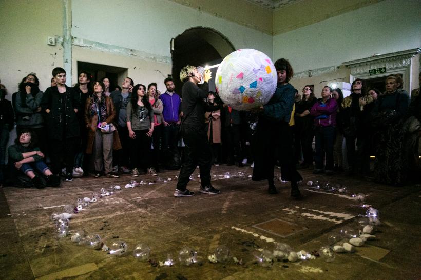 Erica Scourti, Personal Proxies, Somerset House, 2016. 