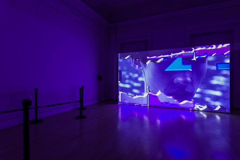 Metahaven, Information Skies, 2018. Installation view of Metahaven: VERSION HISTORY at Institute of Contemporary Arts, London, 3 October - 13 January 2019