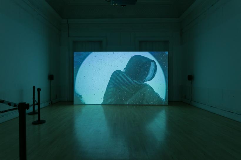 Metahaven, Information Skies, 2018. Installation view of Metahaven: VERSION HISTORY at Institute of Contemporary Arts, London, 3 October - 13 January 2019